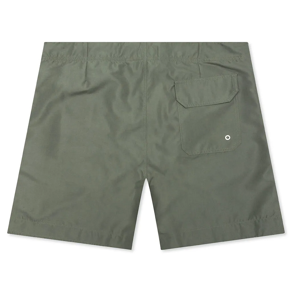 Monogram Swimshort - Military/White